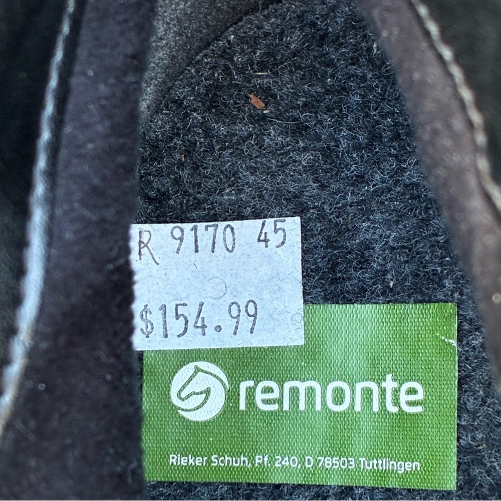 New Remonte Rieker Women’s Wingtip Leather Lace/Side Zip Ankle Bootie - Picture 13 of 13